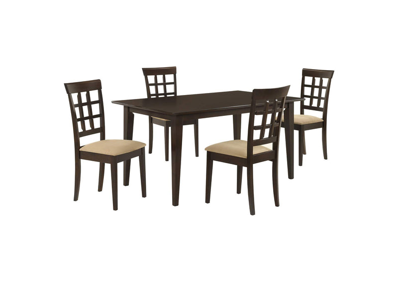 100771-S5 Gabriel 5-piece Rectangular 59-inch Dining Set Cappuccino