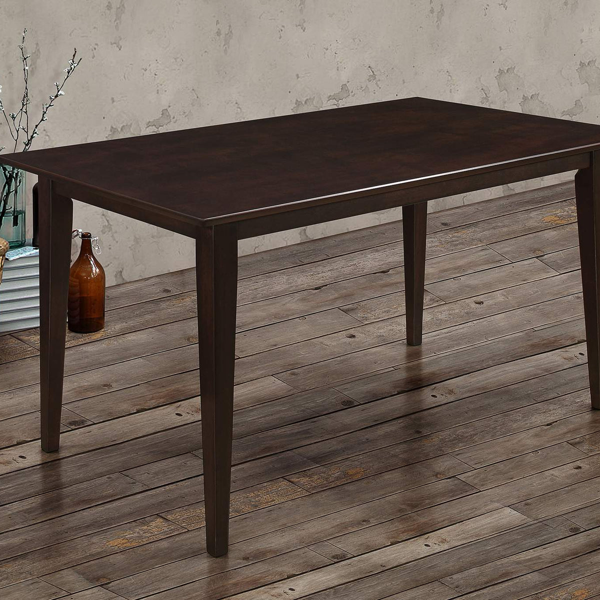 100771 Gabriel Rectangular 59-inch Wood Dining Table Cappuccino