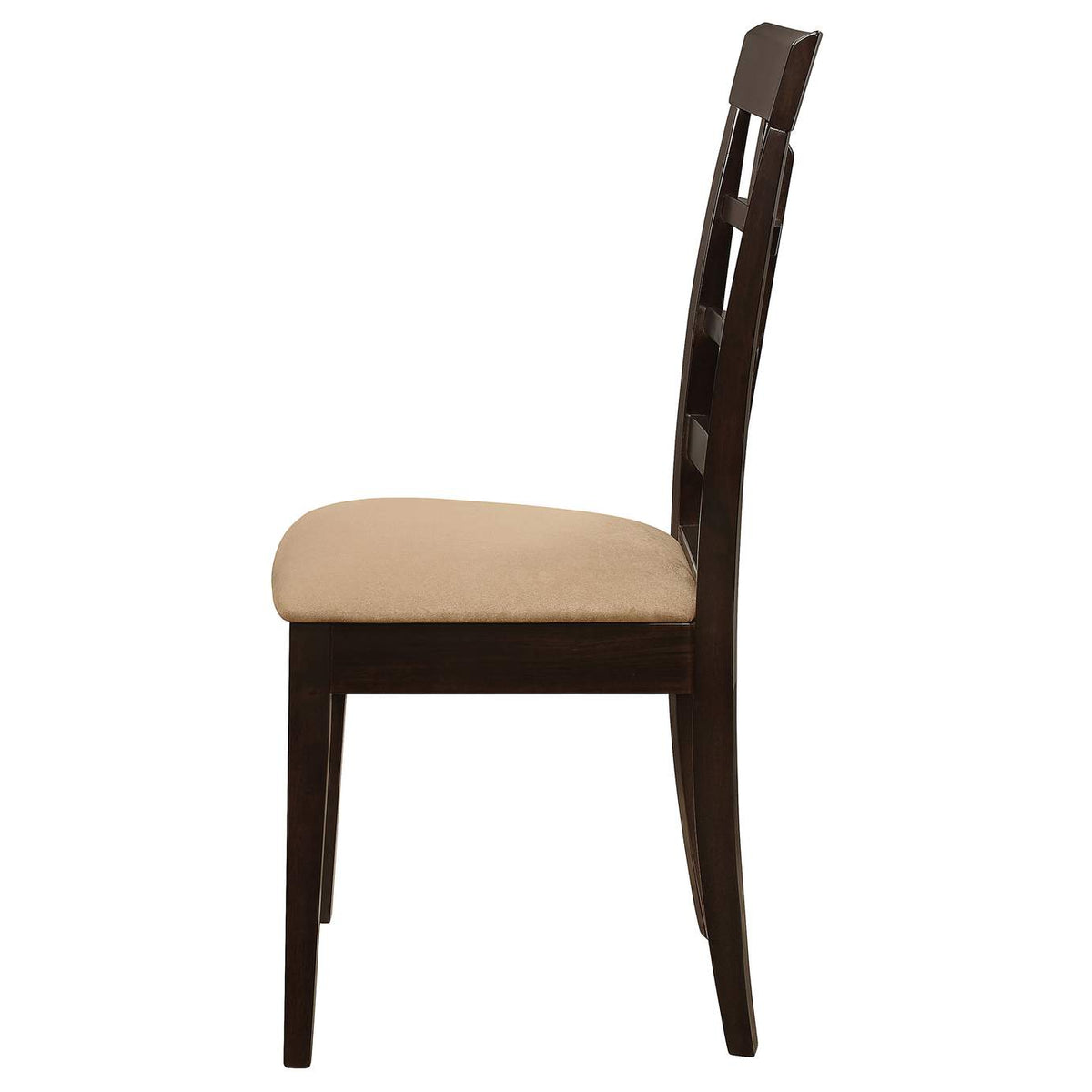 100772 Gabriel Lattice Back Dining Side Chair Cappuccino (Set of 2)