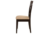 100772 Gabriel Lattice Back Dining Side Chair Cappuccino (Set of 2)