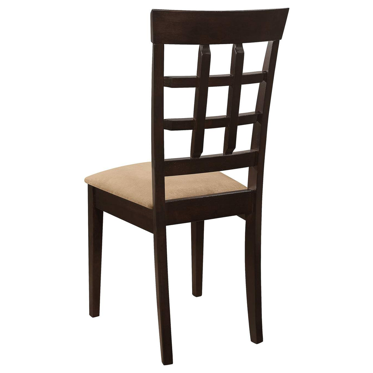 100772 Gabriel Lattice Back Dining Side Chair Cappuccino (Set of 2)