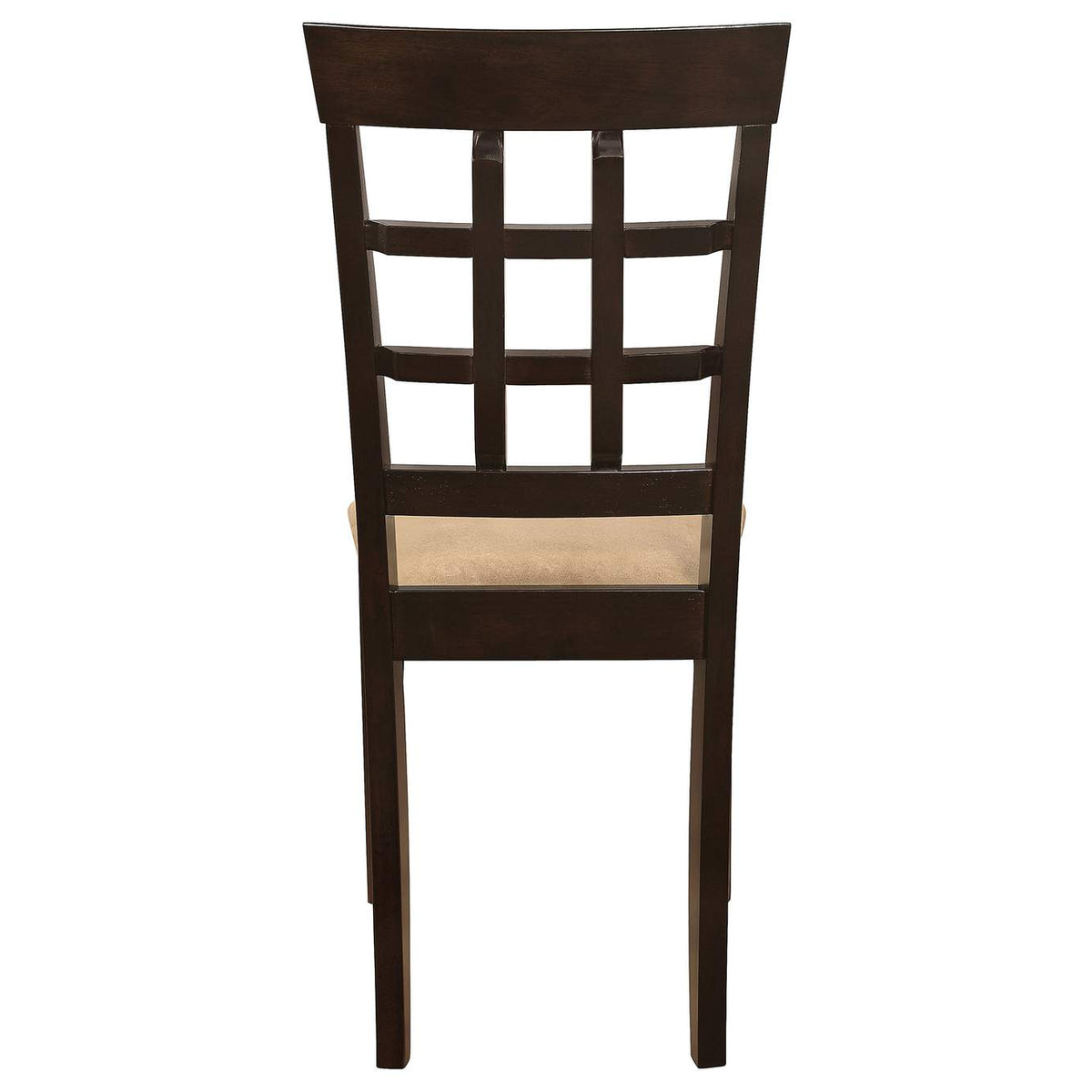 100772 Gabriel Lattice Back Dining Side Chair Cappuccino (Set of 2)