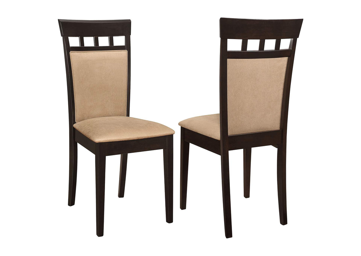 100773 Gabriel Closed Back Dining Side Chair Cappuccino (Set of 2)