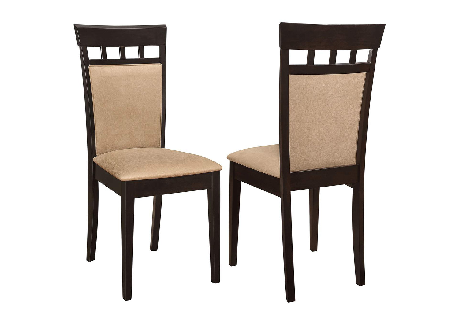 100773 Gabriel Closed Back Dining Side Chair Cappuccino (Set of 2)
