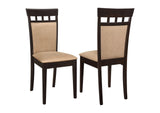 100773 Gabriel Closed Back Dining Side Chair Cappuccino (Set of 2)