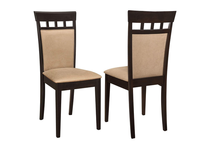 100773 Gabriel Closed Back Dining Side Chair Cappuccino (Set of 2)