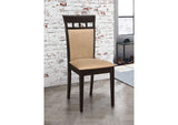 100773 Gabriel Closed Back Dining Side Chair Cappuccino (Set of 2)