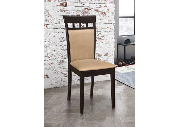 100773 Gabriel Closed Back Dining Side Chair Cappuccino (Set of 2)