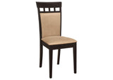 100773 Gabriel Closed Back Dining Side Chair Cappuccino (Set of 2)