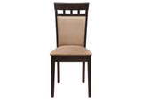 100773 Gabriel Closed Back Dining Side Chair Cappuccino (Set of 2)