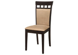 100773 Gabriel Closed Back Dining Side Chair Cappuccino (Set of 2)