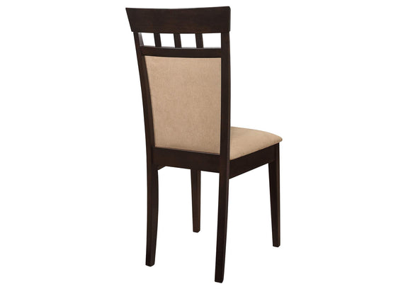 100773 Gabriel Closed Back Dining Side Chair Cappuccino (Set of 2)