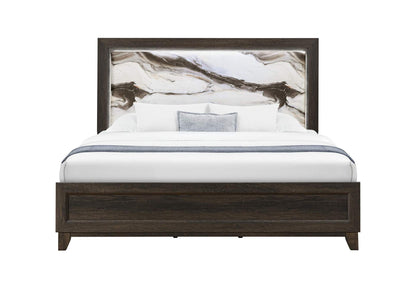 HARMONY-BROWN-TB_W_LED HARMONY BROWN TWIN BED WITH LED
