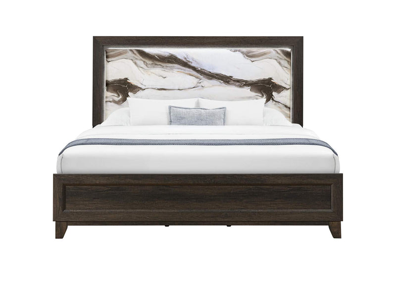 HARMONY-BROWN-KB_W_LED HARMONY BROWN KING BED WITH LED