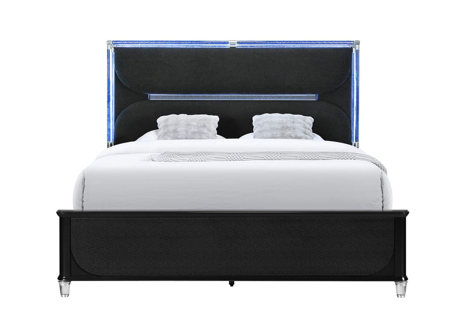LANDO-BLACK-QB LANDO BLACK QUEEN BED WITH CONTINUOUS LED