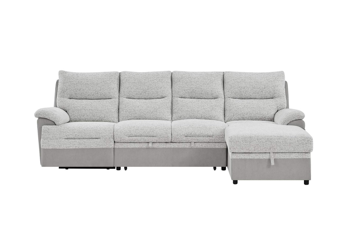 U3822-GREY_ICE-LSF_PR_W_USB U3822 GREY - ICE LEFT FACING POWER RECLINER WITH USB