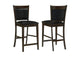 100959 Jaden Upholstered Counter Chair Espresso (Set of 2)