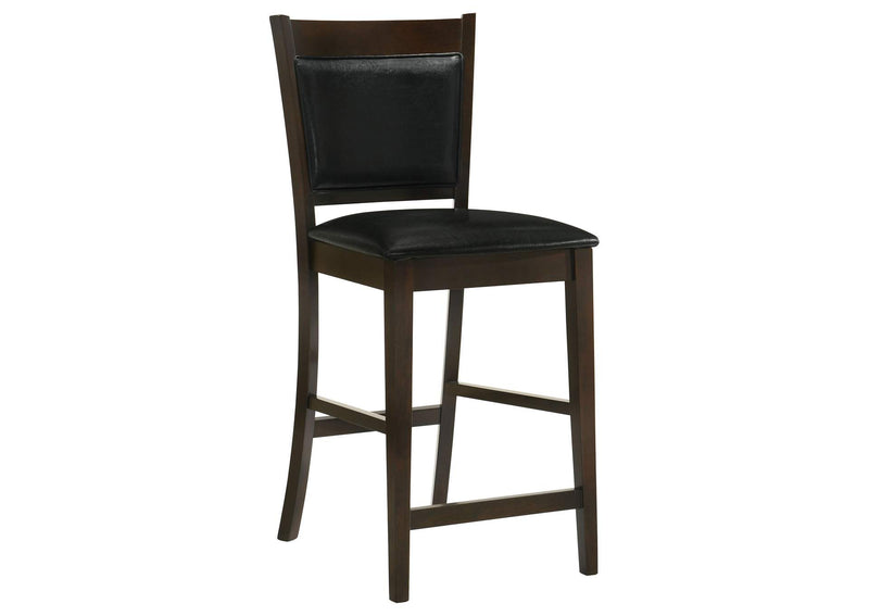 100959 Jaden Upholstered Counter Chair Espresso (Set of 2)