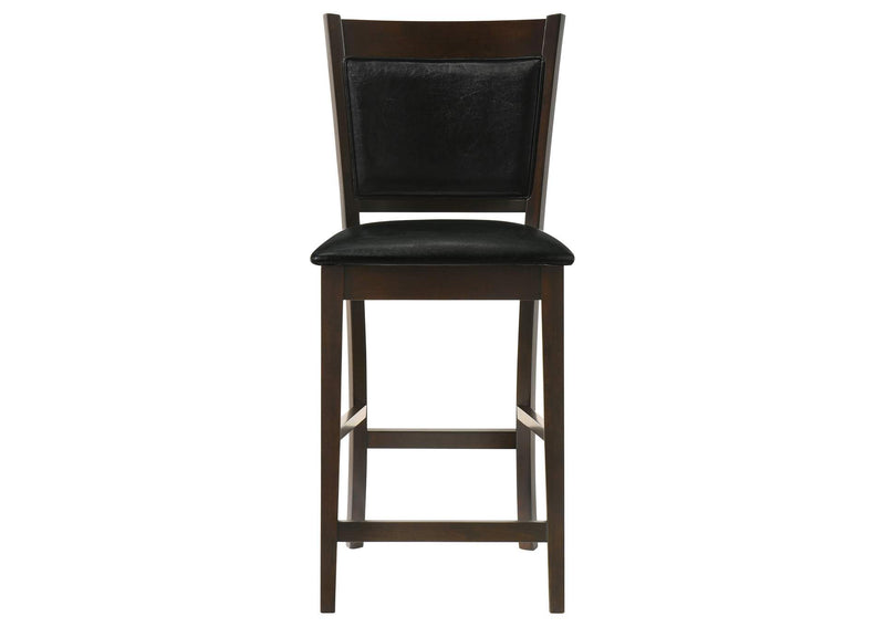 100959 Jaden Upholstered Counter Chair Espresso (Set of 2)
