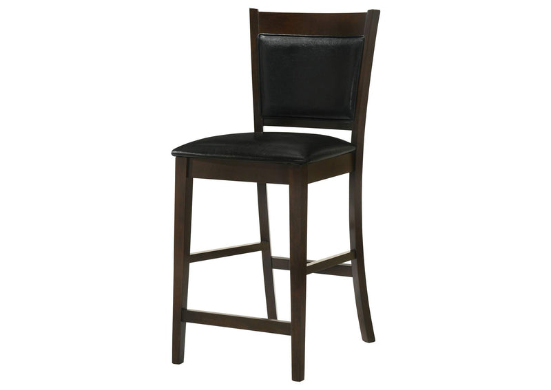 100959 Jaden Upholstered Counter Chair Espresso (Set of 2)