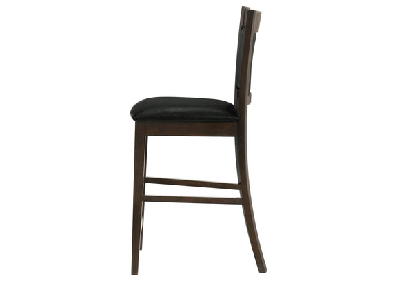 100959 Jaden Upholstered Counter Chair Espresso (Set of 2)