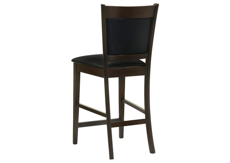 100959 Jaden Upholstered Counter Chair Espresso (Set of 2)