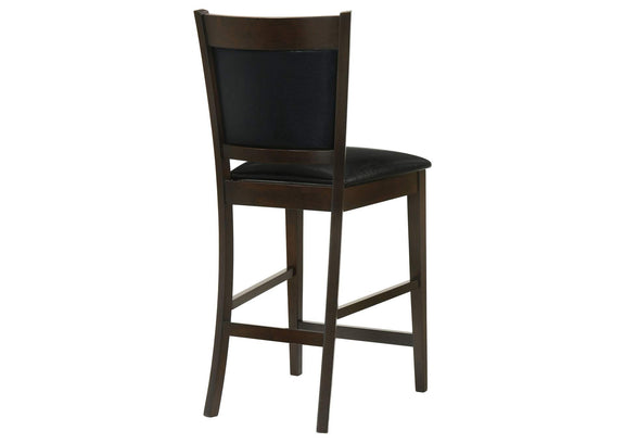 100959 Jaden Upholstered Counter Chair Espresso (Set of 2)