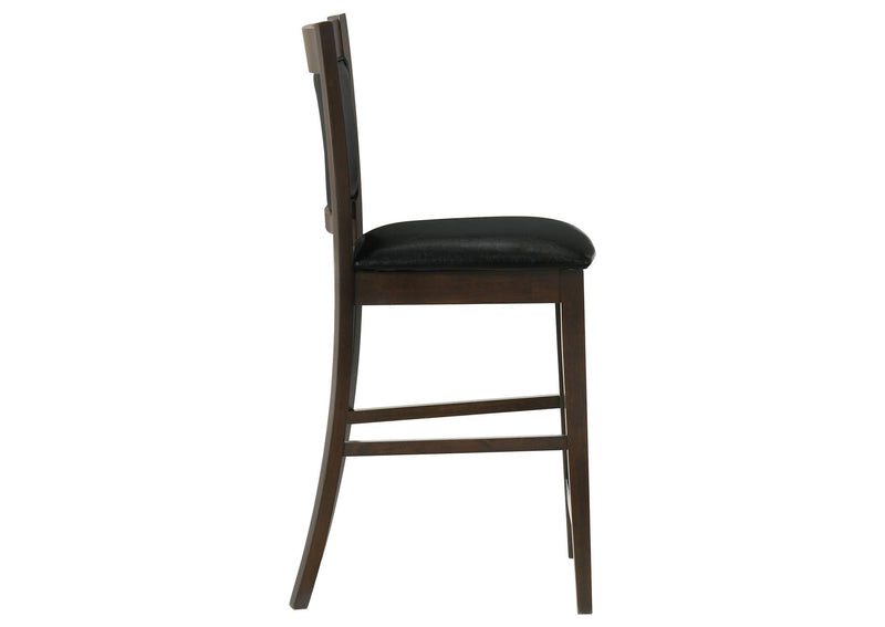 100959 Jaden Upholstered Counter Chair Espresso (Set of 2)