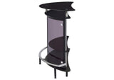 101065 Amarillo Freestanding Glass Top Home Bar Wine Cabinet Black