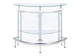 101066 Amarillo Freestanding Glass Top Home Bar Wine Cabinet White
