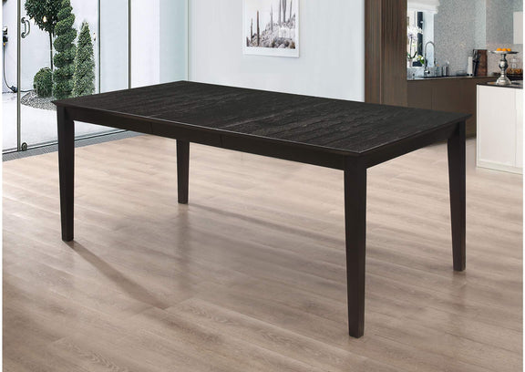 101561 Louise Rectangular 78-inch Extension Leaf Dining Table Black
