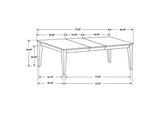 101561 Louise Rectangular 78-inch Extension Leaf Dining Table Black
