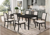 101561 Louise Rectangular 78-inch Extension Leaf Dining Table Black