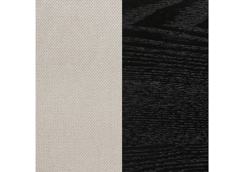 101562 Louise Upholstered Wood Dining Side Chair Black (Set of 2)