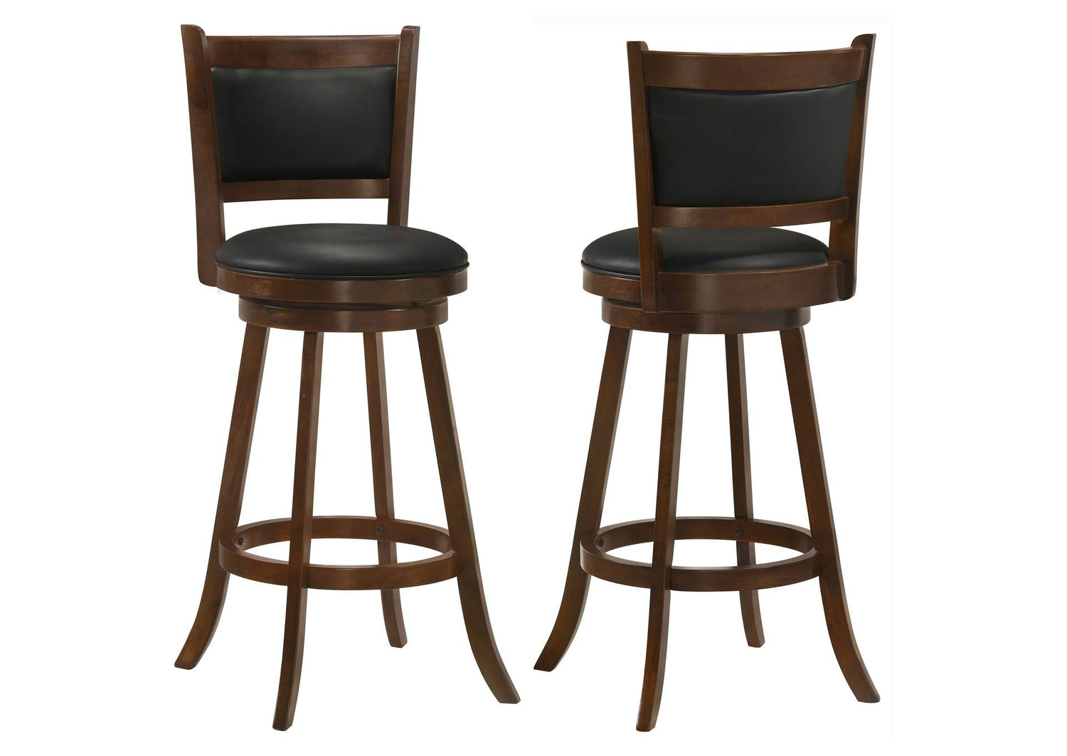 Broxton Upholstered Swivel Bar Chair Chestnut (Set of 2)