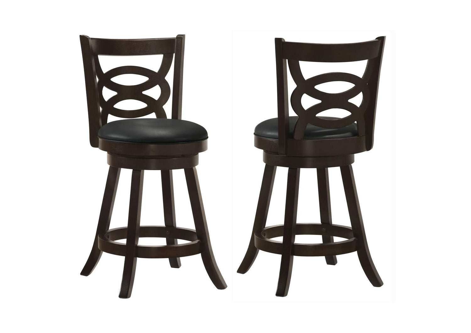 Calecita Wood Swivel Counter Stool Cappuccino (Set of 2)