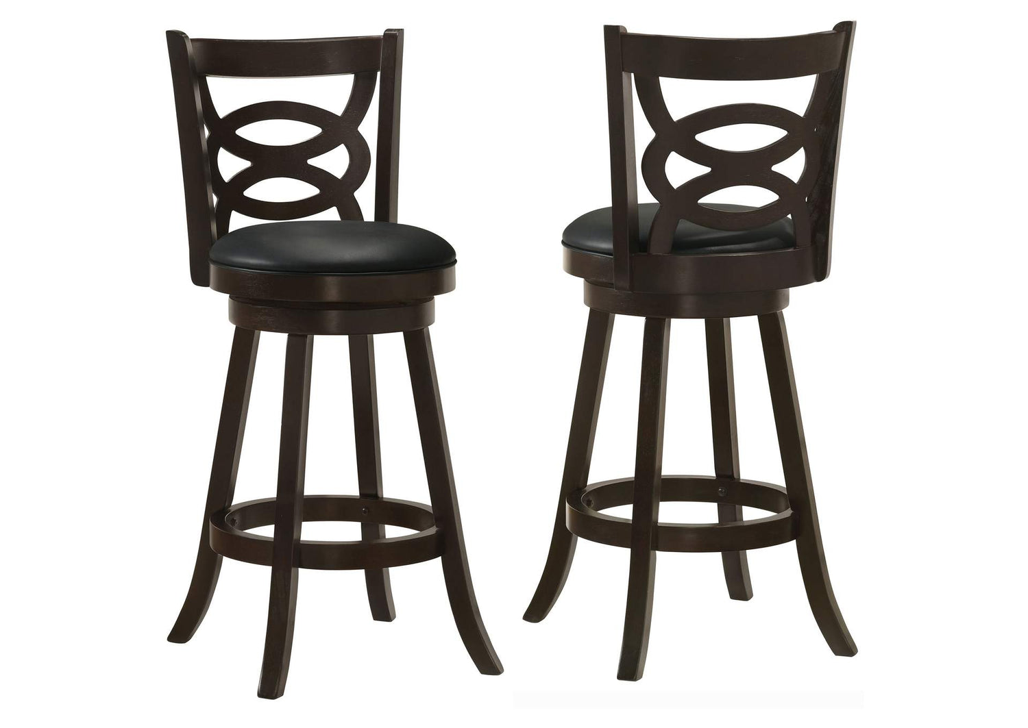Calecita Wood Swivel Bar Chair Cappuccino (Set of 2)