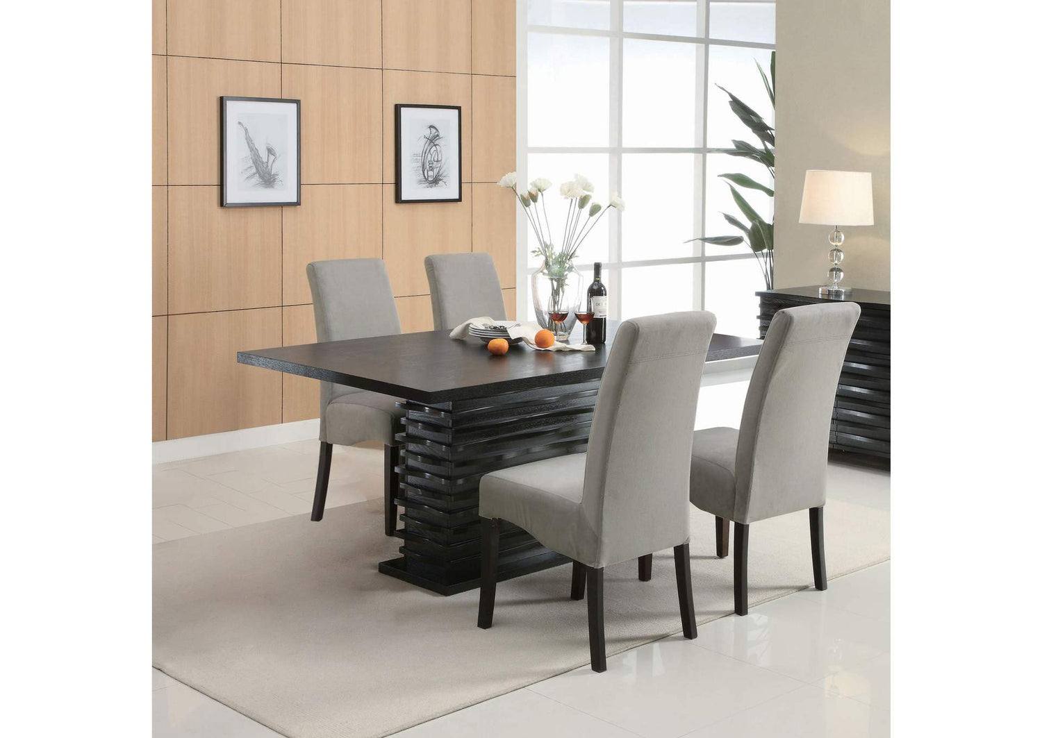 Stanton 5-piece Rectangular Dining Table Set Grey