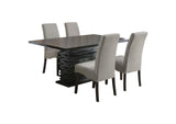 102061-S5 Stanton 5-piece Rectangular Dining Table Set Grey