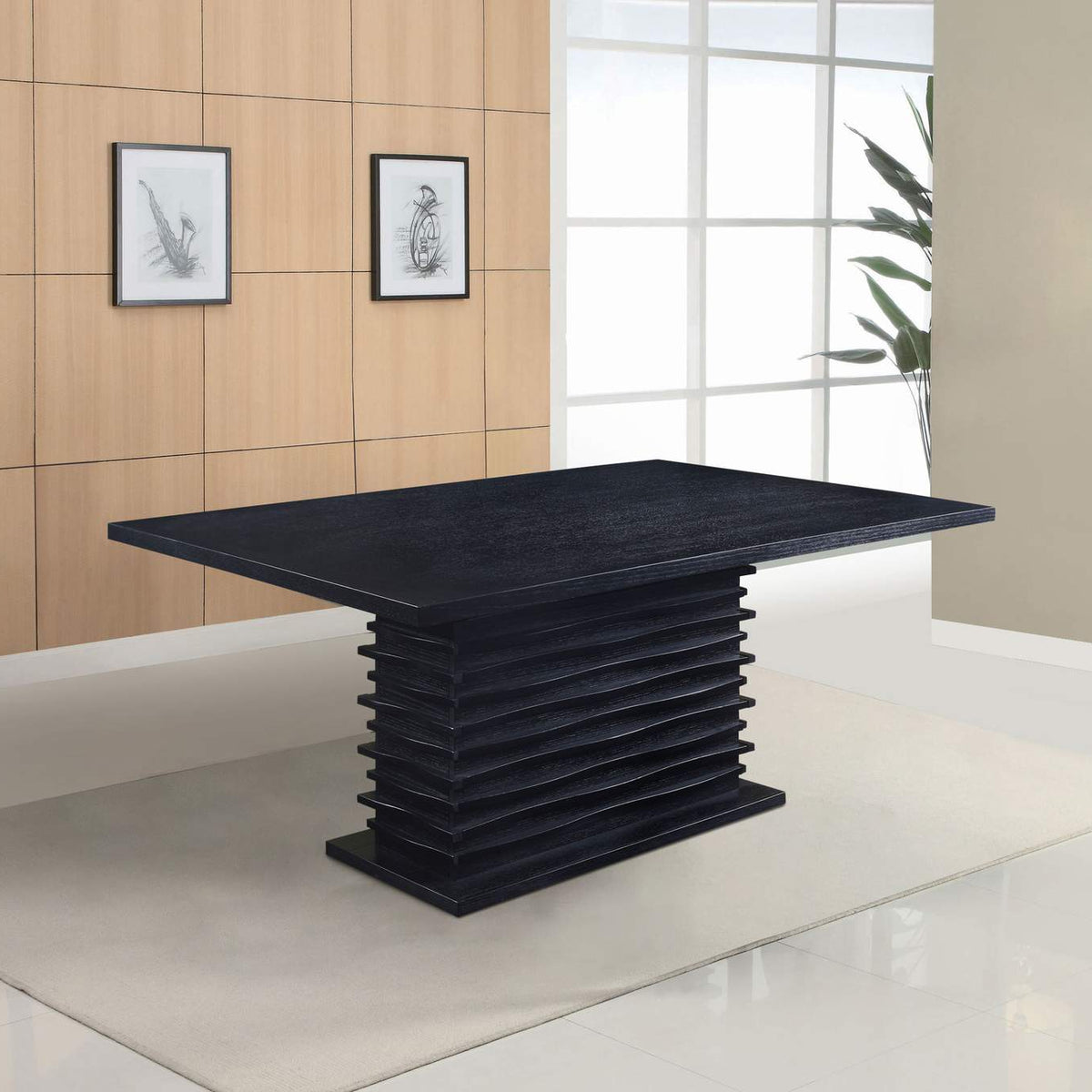 102061 Stanton Rectangular 66-inch Dining Table Black