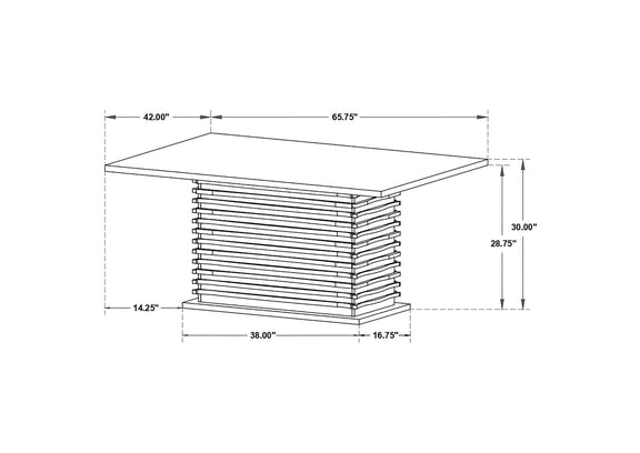 102061 Stanton Rectangular 66-inch Dining Table Black