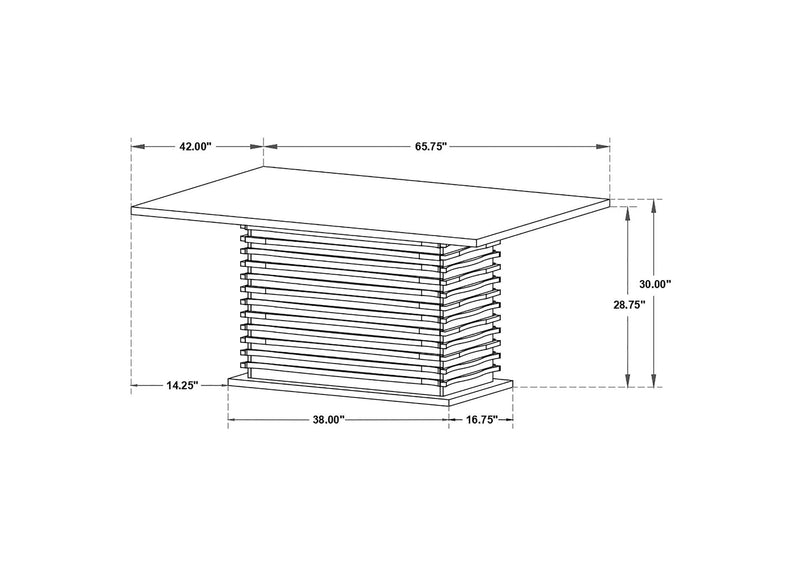 102061 Stanton Rectangular 66-inch Dining Table Black