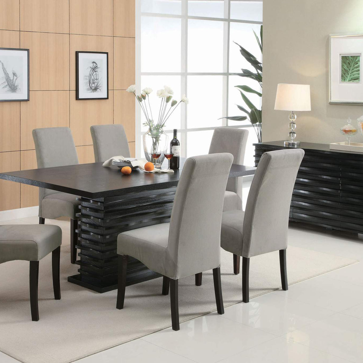 102061 Stanton Rectangular 66-inch Dining Table Black