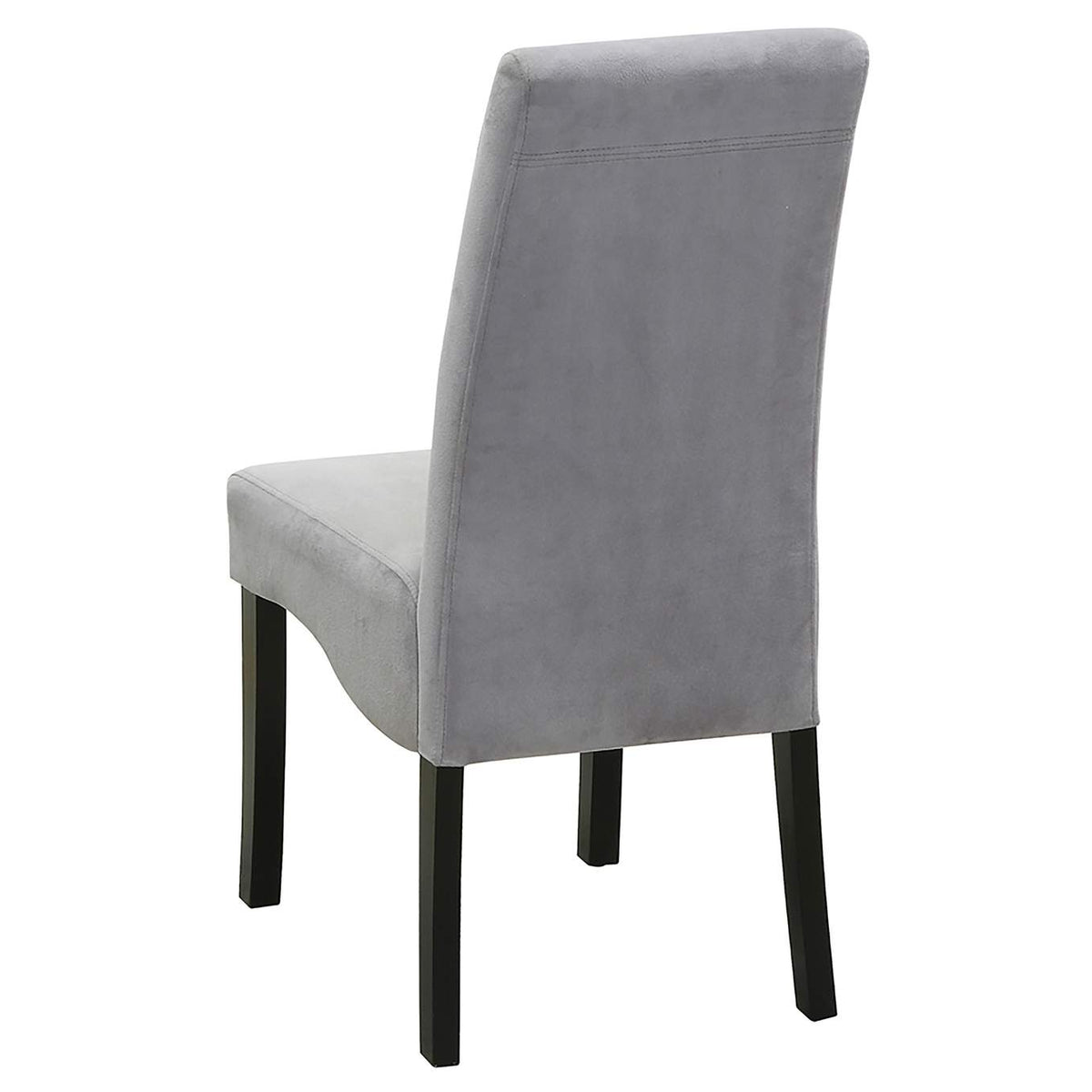 102062 Stanton Velvet Upholstered Dining Side Chair Grey (Set of 2)