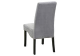 102062 Stanton Velvet Upholstered Dining Side Chair Grey (Set of 2)