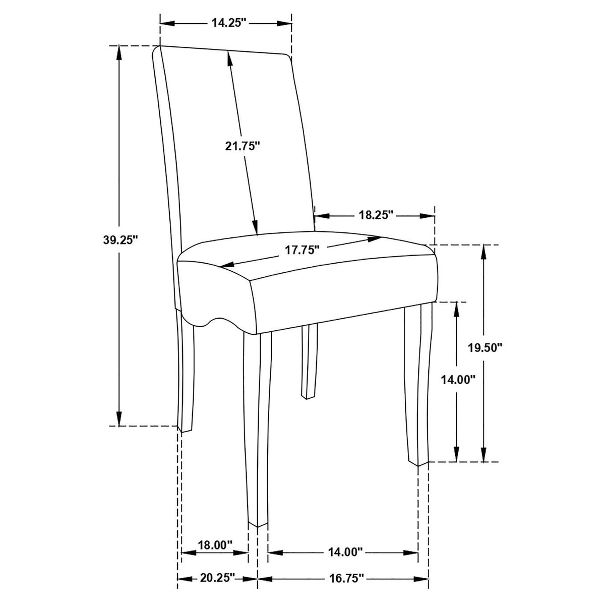 102062 Stanton Velvet Upholstered Dining Side Chair Grey (Set of 2)