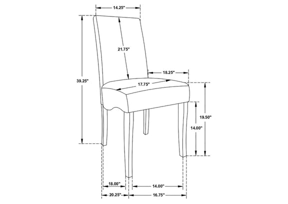 102062 Stanton Velvet Upholstered Dining Side Chair Grey (Set of 2)