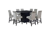102068-S9 Stanton 9-piece Square Counter Height Dining Table Set Grey