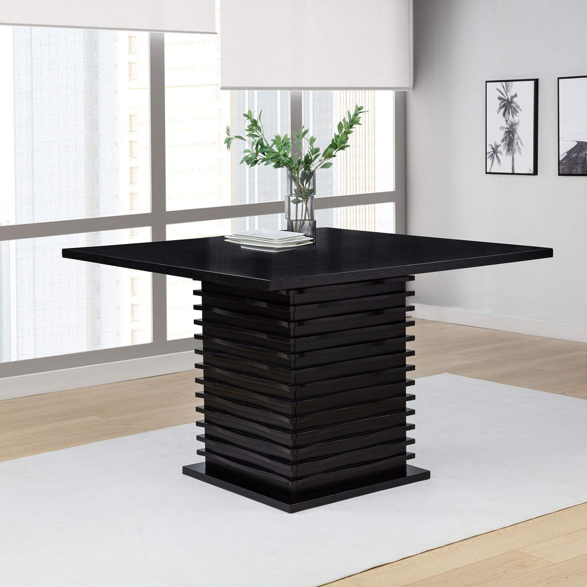 102068 Stanton Square 54-inch Counter Height Dining Table Black