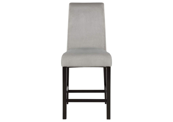 102069GRY Stanton Velvet Upholstered Counter Chair Grey (Set of 2)